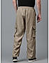 KOTTY MEN'S SOLID MID RISE STYLISH WITH MULTIPLE POCKETS COMFORTABLE AND STRECHABLE CARGO PANTS