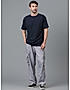 KOTTY MEN'S SOLID MID RISE STYLISH WITH MULTIPLE POCKETS COMFORTABLE AND STRECHABLE CARGO PANTS