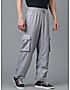 KOTTY MEN'S SOLID MID RISE STYLISH WITH MULTIPLE POCKETS COMFORTABLE AND STRECHABLE CARGO PANTS