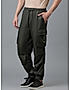 KOTTY MEN'S SOLID MID RISE STYLISH WITH MULTIPLE POCKETS COMFORTABLE AND STRECHABLE CARGO PANTS