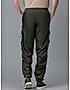 KOTTY MEN'S SOLID MID RISE STYLISH WITH MULTIPLE POCKETS COMFORTABLE AND STRECHABLE CARGO PANTS