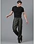 KOTTY MEN'S SOLID MID RISE STYLISH WITH MULTIPLE POCKETS COMFORTABLE AND STRECHABLE CARGO PANTS