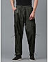 KOTTY MEN'S SOLID MID RISE STYLISH WITH MULTIPLE POCKETS COMFORTABLE AND STRECHABLE CARGO PANTS