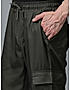 KOTTY MEN'S SOLID MID RISE STYLISH WITH MULTIPLE POCKETS COMFORTABLE AND STRECHABLE CARGO PANTS