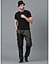 KOTTY MEN'S SOLID MID RISE STYLISH WITH MULTIPLE POCKETS COMFORTABLE AND STRECHABLE CARGO PANTS