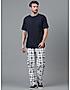 KOTTY MEN'S PRINTED MID RISE STYLISH WITH MULTIPLE POCKETS COMFORTABLE AND STRECHABLE CARGO PANTS