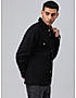 KOTTY MEN CASUAL REGULAR FIT DENIM BLACK JACKET