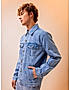 KOTTY MEN CASUAL REGULAR FIT DENIM BLUE JACKET