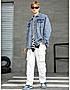 KOTTY MEN CASUAL REGULAR FIT DENIM LIGHT BLUE JACKET