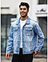 KOTTY MEN CASUAL REGULAR FIT DENIM LIGHT BLUE JACKET