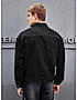 KOTTY MEN CASUAL REGULAR FIT DENIM BLACK JACKET