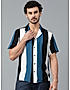 KOTTY MENS RAYON STRIPED PRINTED MULTICOLOR SHIRT