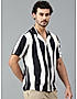 KOTTY MENS RAYON STRIPED PRINTED MULTICOLOR SHIRT