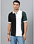 KOTTY MEN REGULAR FIT COLOR BLOCK PETER PAN COLLAR MULTICOLOR T-SHIRTS