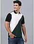 KOTTY MEN REGULAR FIT COLOR BLOCK PETER PAN COLLAR MULTICOLOR T-SHIRTS