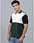 KOTTY MEN REGULAR FIT COLOR BLOCK PETER PAN COLLAR MULTICOLOR T-SHIRTS