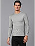 KOTTY MEN REGULAR FIT SOLID ROUND NECK GREY T-SHIRTS