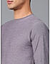 KOTTY MEN REGULAR FIT SOLID ROUND NECK PURPLE T-SHIRTS