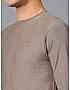 KOTTY MEN REGULAR FIT SOLID ROUND NECK BROWN T-SHIRTS