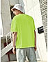 KOTTY MEN OVERSIZED SOLID ROUND NECK YELLOW T-SHIRTS