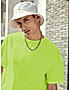 KOTTY MEN OVERSIZED SOLID ROUND NECK YELLOW T-SHIRTS