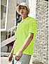 KOTTY MEN OVERSIZED SOLID ROUND NECK YELLOW T-SHIRTS