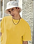 KOTTY MEN OVERSIZED SOLID ROUND NECK YELLOW T-SHIRTS