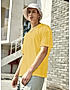 KOTTY MEN OVERSIZED SOLID ROUND NECK YELLOW T-SHIRTS