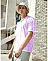 KOTTY MEN OVERSIZED SOLID ROUND NECK PURPLE T-SHIRTS