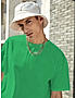 KOTTY MEN OVERSIZED SOLID ROUND NECK GREEN T-SHIRTS