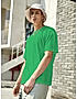 KOTTY MEN OVERSIZED SOLID ROUND NECK GREEN T-SHIRTS