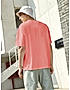 KOTTY MEN OVERSIZED SOLID ROUND NECK PINK T-SHIRTS