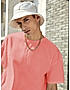 KOTTY MEN OVERSIZED SOLID ROUND NECK PINK T-SHIRTS