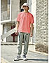 KOTTY MEN OVERSIZED SOLID ROUND NECK PINK T-SHIRTS