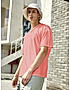 KOTTY MEN OVERSIZED SOLID ROUND NECK PINK T-SHIRTS