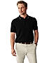 KOTTY MEN REGULAR FIT SOLID POLO NECK BLACK T-SHIRTS