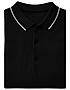 KOTTY MEN REGULAR FIT SOLID POLO NECK BLACK T-SHIRTS