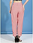 KOTTY WOMENS COTTON BLEND PINK SLIM FIT CASUAL PANT