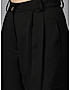 KOTTY WOMENS VISCOSE RAYON BLACK STRAIGHT FIT CARGO PANT