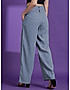 KOTTY WOMENS COTTON BLEND BLUE STRAIGHT FIT CASUAL PANT