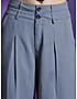 KOTTY WOMENS COTTON BLEND BLUE STRAIGHT FIT CASUAL PANT