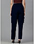 KOTTY WOMENS VISCOSE RAYON NAVY BLUE STRAIGHT FIT CASUAL PANT