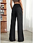 KOTTY WOMENS CASUAL WIDE LEG BLACK JEANS