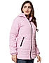 KOTTY Women Nylon Light Pink Solid Puffer Jacket