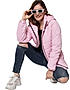 KOTTY Women Nylon Light Pink Solid Puffer Jacket