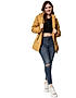 KOTTY Women Nylon Mustard Yellow Solid Puffer Jacket