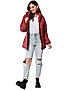 KOTTY Women Nylon Cherry Maroon Solid Puffer Jacket Cherry Maroon,38