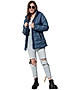 KOTTY Women Nylon Spruce Blue Solid Puffer Jacket Spruce Blue,38