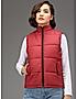 KOTTY Maroon Nylon Solid Women Pufferjacket