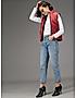 KOTTY Maroon Nylon Solid Women Pufferjacket